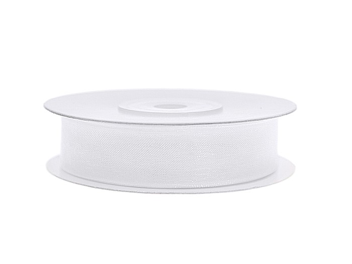 PD BANDA ORGANZA, white, 12mm/25m TSZF12-008 [1]