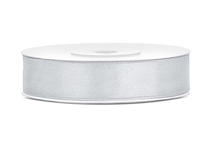 PD BANDA SATIN, Satin Ribbon, silver, 12mm/25m TS12-018 [1]
