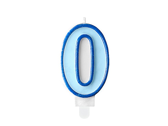 PD LUMANARI TORT Number 0, blue, 7cm SCU1-0-001 [1]
