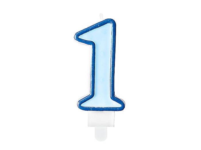 PD LUMANARI TORT Number 1, blue, 7cm SCU1-1-001 [1]