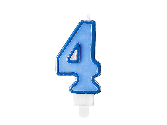 PD LUMANARI TORT Number 4, blue, 7cm SCU1-4-001 [1]