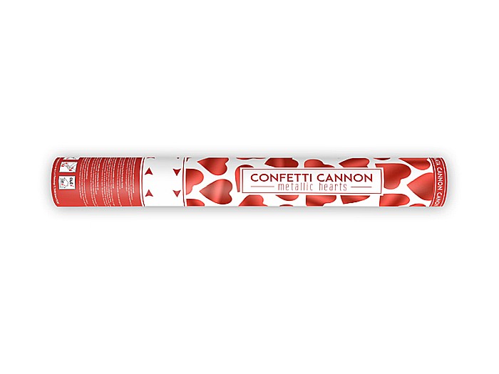 PD CONFETTI, Party popper with hearts, red, 40cm TUKHR40 [1]