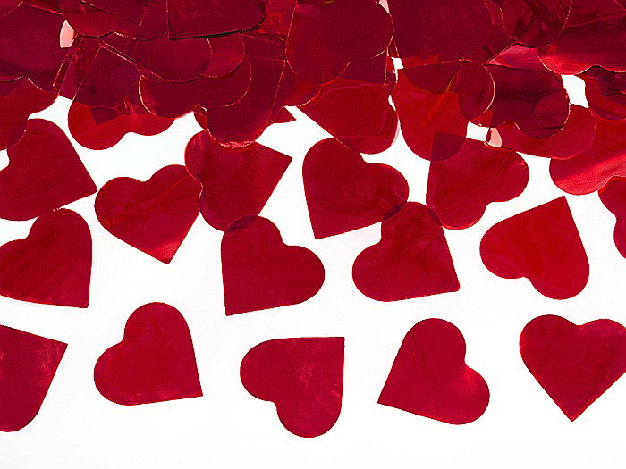 PD CONFETTI, Party popper with hearts, red, 40cm TUKHR40 [3]