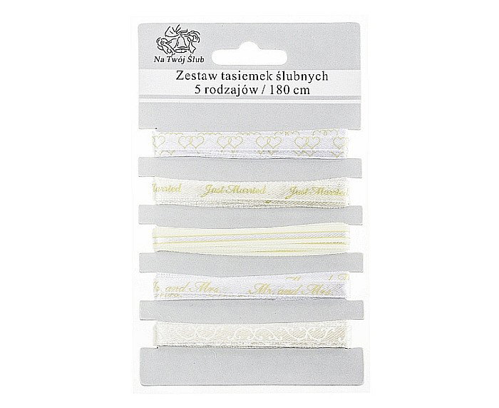 GOD BANDA DECORATIVA Wedding ribbons, 180cm, 5/set W0379-5 [1]