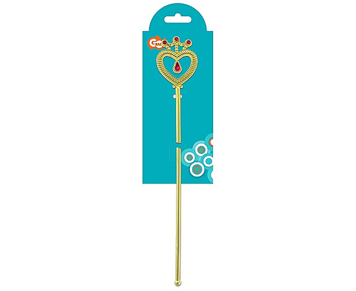 GOD BAGHETA PARTY AURIE CU PIETRE ROSII 37CM ROZR-YH [3]