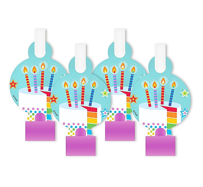 GOD FLUIERE DIN HARTIE PARTY CU MEDALION COLOURFUL PARTY 4/SET PF-GPMKB [1]