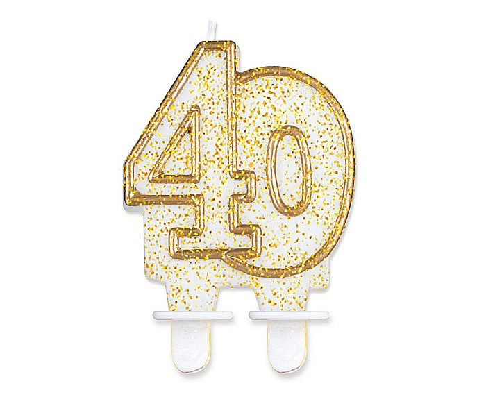 GOD LUMANARI TORT Number 40, gold outline, 6.5cm PF-SCZK40 [1]
