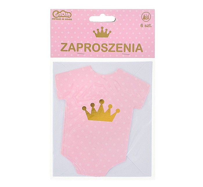 GOD INVITATIE BOTEZ CU PLIC LITTLE ROZ 6/SET ROZ PF-ZKLG [3]