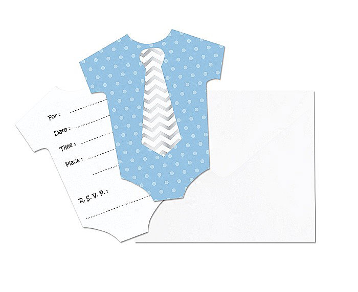 GOD INVITATIE BOTEZ CU PLIC LITTLE BOY 6/SET ALBASTRU PF-ZKLB [1]