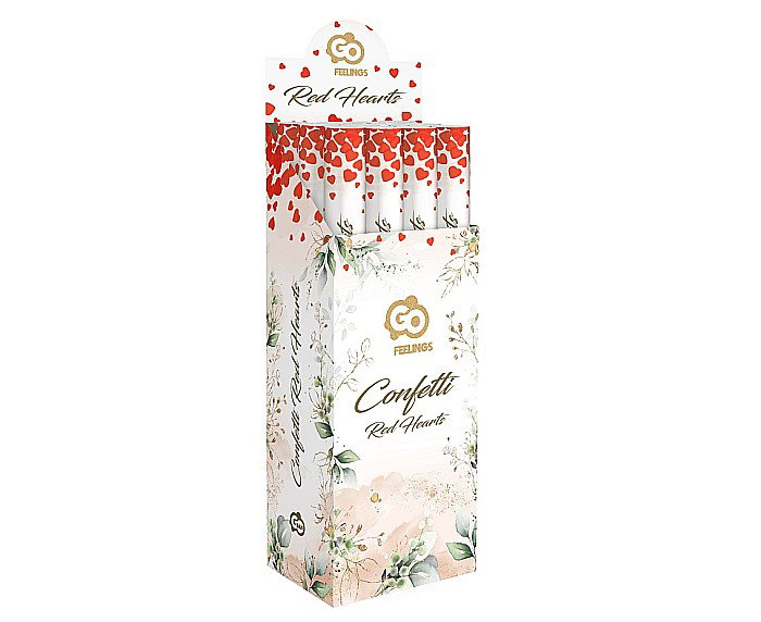GOD CONFETTI Confetti cannon, red paper hearts, 60cm JC-KPSC60 [2]