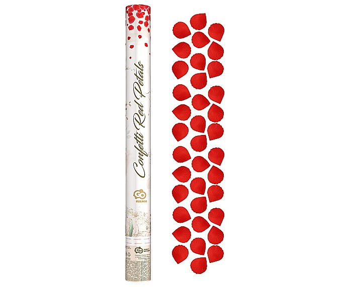 GOD CONFETTI Confetti cannon, rose Petals, textile, red, 60cm JC-KPPC60 [1]