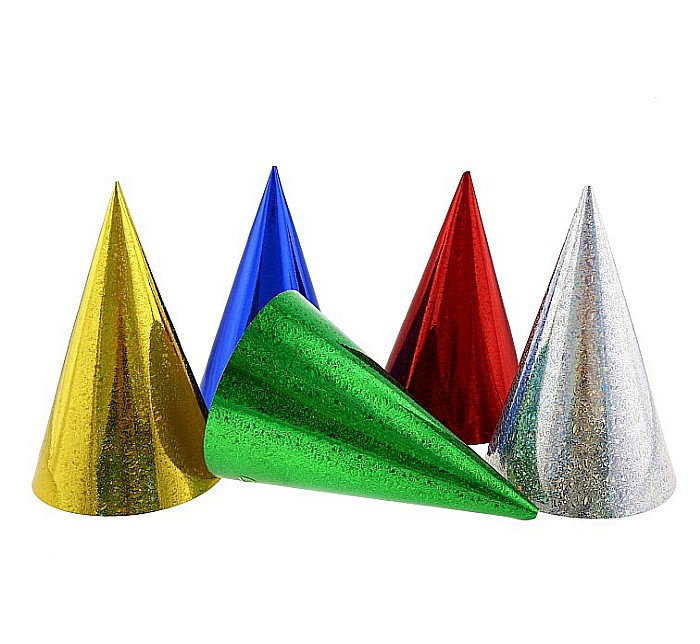 GOD COIF DIN CARTON Paper hats, holographic, assorted colours, 3/set PF-CHM3 [1]