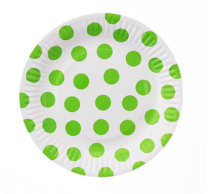 GOD FARFURII CARTON Polka dot green, 18cm, 6 set PF-TGP7 [1]