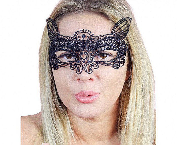 GOD MASCA Cat lace mask black 11.5 x 19.5cm MAAKO-CH [3]