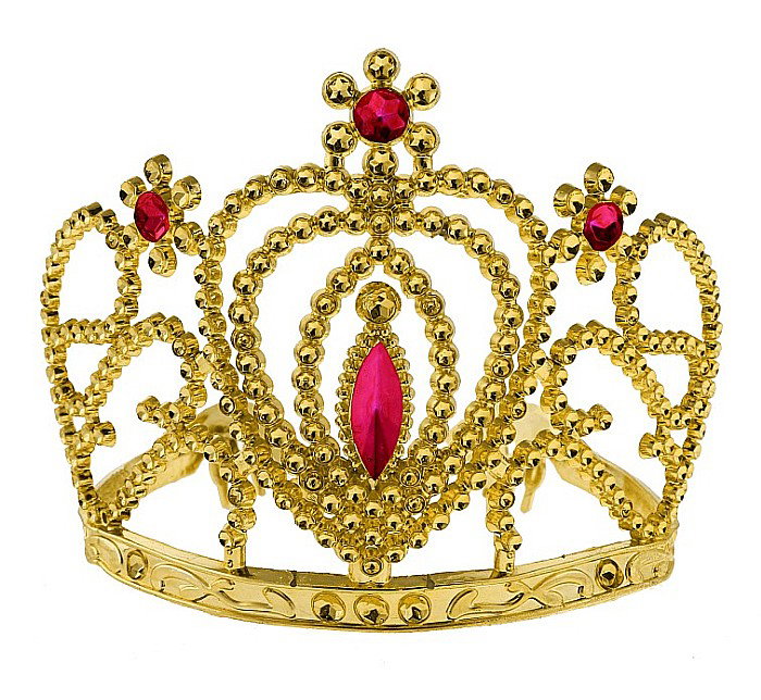 GOD TIARA PARTY AURIE CU PIETRE ROSII DIRUB-YH [1]