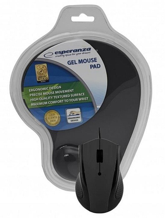 TEC MOUSE ESPERANZA + MOUSE PAD GEL EM125K NEGRU [1]