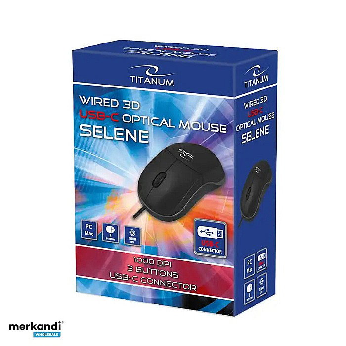 TEC MOUSE OPTIC TITANUM SELENE CU FIR TM124K, USB TM124K [2]