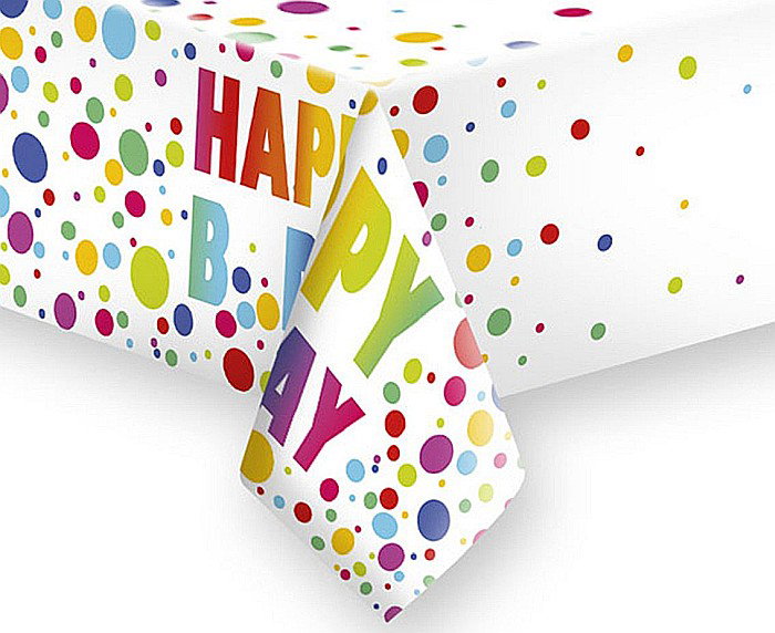 GOD FATA DE MASA DIN HARTIE 120*180CM HAPPY B'DAY DOTS OD01_OG_P_034601 [1]