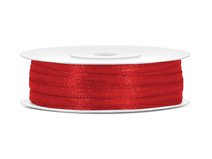 PD BANDA SATIN, Satin Ribbon, red, 3mm/50m TS3-007 [1]