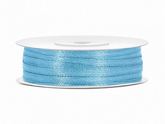 PD BANDA SATIN, Satin Ribbon, sky-blue, 3mm/50m TS3-011 [1]