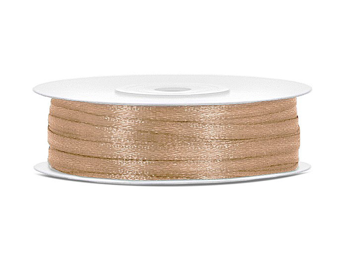 PD BANDA SATIN, Satin Ribbon, light gold, 3mm/50m TS3-019J [1]
