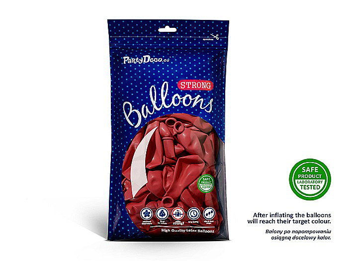 PD BALOANE Strong Balloons 27cm, Pastel Poppy Red, 10/SET SB12P-007J-10 [2]