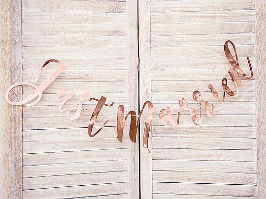 PD GHIRLANDA Just Married 20*77cm rose gold GRL73-019R [3]