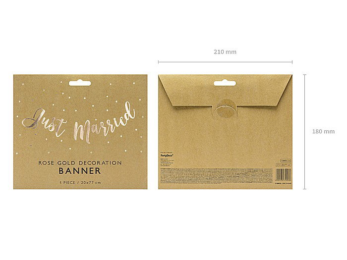 PD GHIRLANDA Just Married 20*77cm rose gold GRL73-019R [4]