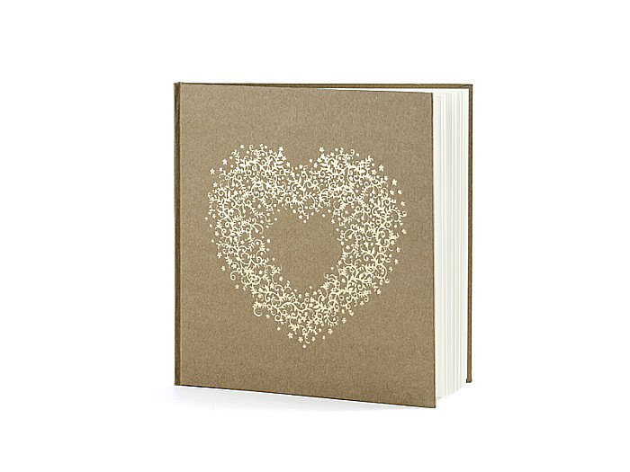 PD CARTE DE OASPETI 20.5*20.5CM 22F COPERTA KRAFT CU ORNAMENT AURIU KWAP48 [1]