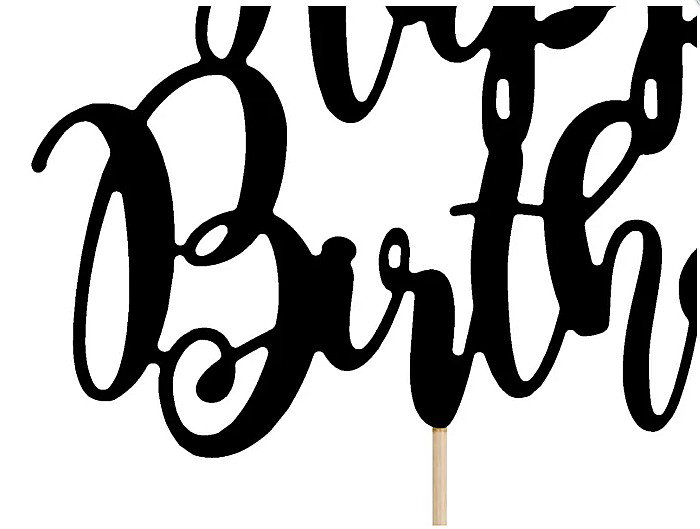 PD DECORATIUNI PENTRU TORT Happy Birthday, black, 22,5cm KPT11-010 [2]