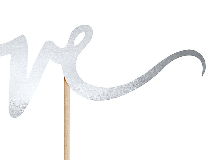 PD DECORATIUNI PENTRU TORT Love, silver, 17cm KPT1-018 [2]