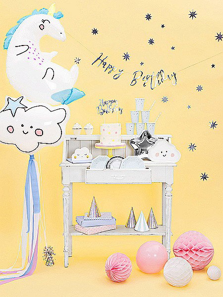PD DECORATIUNI PENTRU TORT Happy Birthday, silver, 22.5cm KPT11-018M [5]