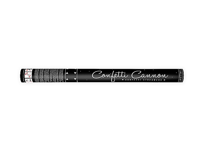 PD CONFETTI, Confetti cannon, with streamers, silver, 60cm TUKSE60-018M [1]