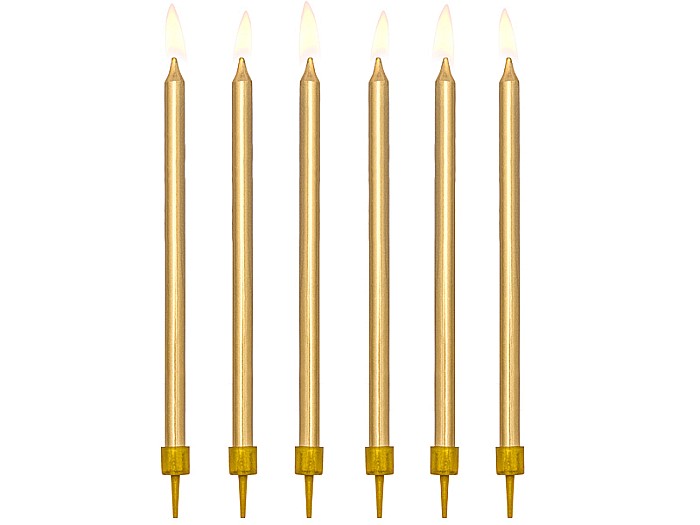 PD LUMANARI TORT gold, 12.5cm 12/set SCD-1-019ME [1]