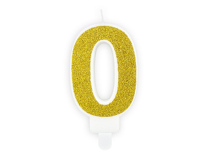 PD LUMANARI TORT Number 0, gold, 7cm SCU3-0-019B [1]