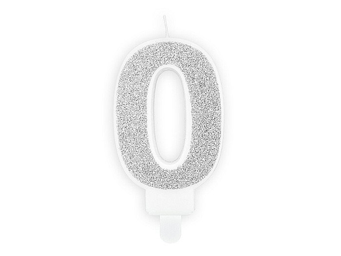 PD LUMANARI TORT Number 0, silver, 7cm SCU3-0-018B [1]