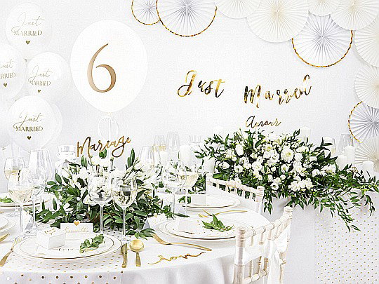 BALOANE Balloons 30 cm, Just Married, Pastel Pure White 6/SET SB14P-237-008-6 [3]