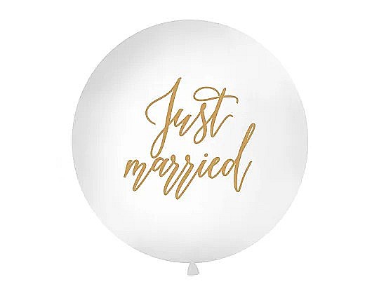 PD BALON Giant Balloon 1m, Just married, white OLBON18D-008-019 [1]
