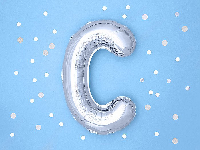 PD BALON FOLIE ALUMINIU Letter "C", 35cm, silver FB2M-C-018 [2]