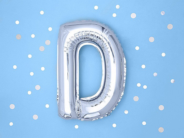 PD BALON FOLIE ALUMINIU Letter "D", 35cm, silver FB2M-D-018 [2]