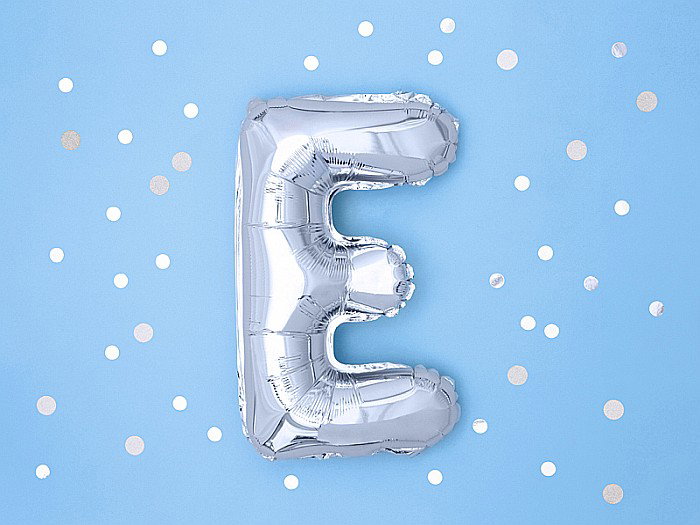 PD BALON FOLIE ALUMINIU Letter "E", 35cm, silver FB2M-E-018 [2]
