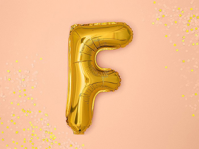 PD BALON FOLIE ALUMINIU Letter "F", 35cm, gold FB2M-F-019 [3]