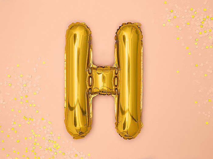 PD BALON FOLIE ALUMINIU Letter "H", 35cm, gold FB2M-H-019 [2]