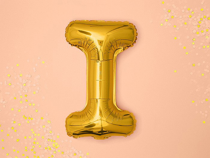 PD BALON FOLIE ALUMINIU Letter "I", 35cm, gold FB2M-I-019 [6]