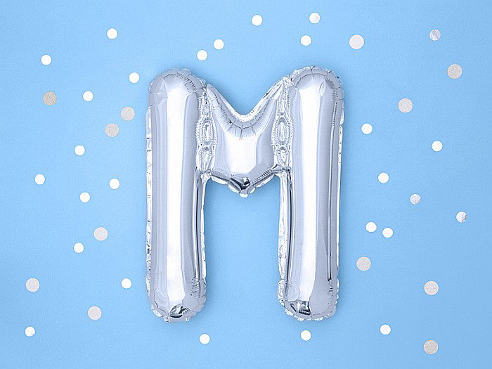 PD BALON FOLIE ALUMINIU Letter "M", 35cm, silver FB2M-M-018 [3]