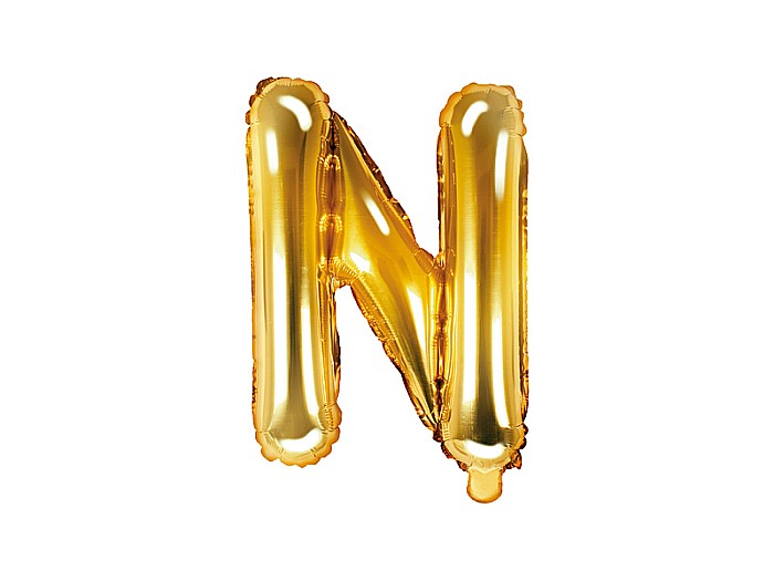 PD BALON FOLIE ALUMINIU Letter "N", 35cm, gold FB2M-N-019 [1]
