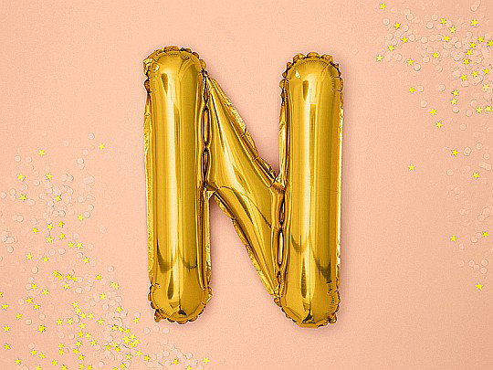 PD BALON FOLIE ALUMINIU Letter "N", 35cm, gold FB2M-N-019 [4]