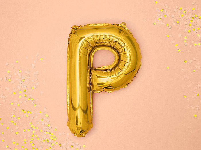 PD BALON FOLIE ALUMINIU Letter "P", 35cm, gold FB2M-P-019 [2]