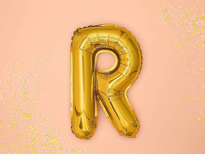PD BALON FOLIE ALUMINIU Letter "R", 35cm, gold FB2M-R-019 [5]