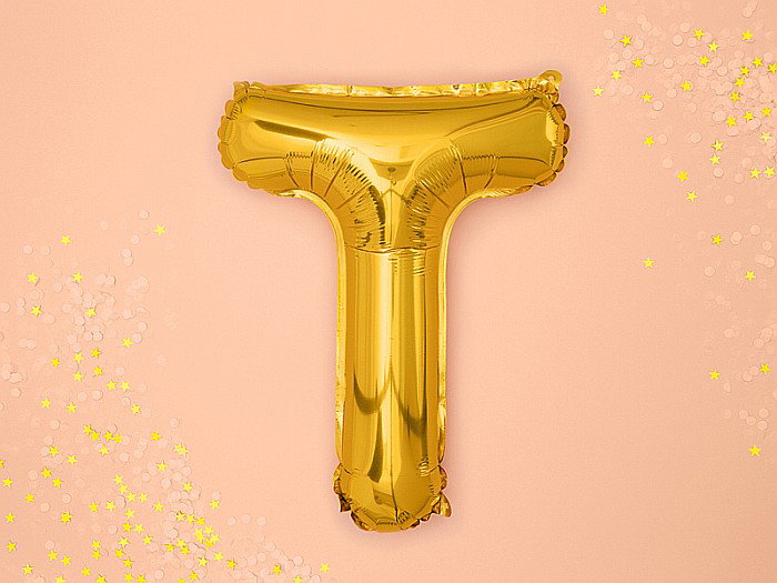 PD BALON FOLIE ALUMINIU Letter "T", 35cm, gold FB2M-T-019 [3]